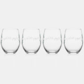 Verre À Vin Sans Pied Buffle noir et blanc personnalisé (I) (Droite)