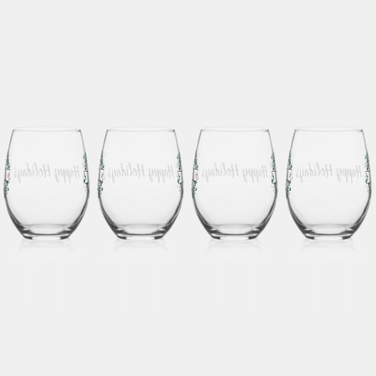 Verre À Vin Sans Pied Buffle noir et blanc personnalisé (I) (Droite)