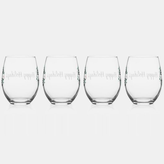 Verre À Vin Sans Pied Buffle noir et blanc personnalisé (Q) (Droite)