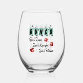 Verre À Vin Sans Pied Bunco Dice Friend (Verso)