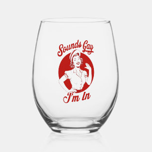 Verre À Vin Sans Pied Ça a l'air gay, je suis en cowgirl lesbienne vinta