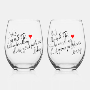 Verre À Vin Sans Pied Cadeau de réconfort quotidien pour la paix
