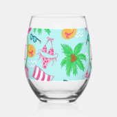 Verre À Vin Sans Pied Cadeau de week-end pour fille avec monogramme Biki (Gauche)