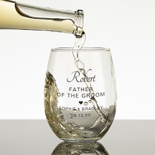 Verre À Vin Sans Pied Cadeau personnalisé pour le père du marié