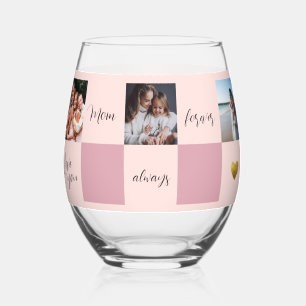 Verre À Vin Sans Pied Cadeau photo "Aimez votre maman toujours pour touj