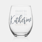 Verre À Vin Sans Pied Cadeaux de l'équipe des ressources humaines de l'é (Verso)