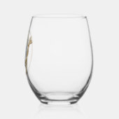 Verre À Vin Sans Pied Cadre de corde avec Monogramme (Verso)