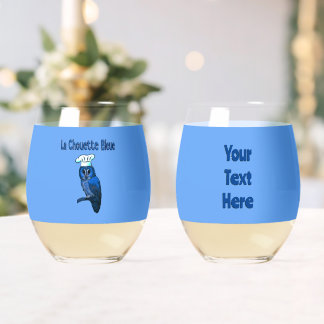 Verre À Vin Sans Pied Café La Chouette Bleue