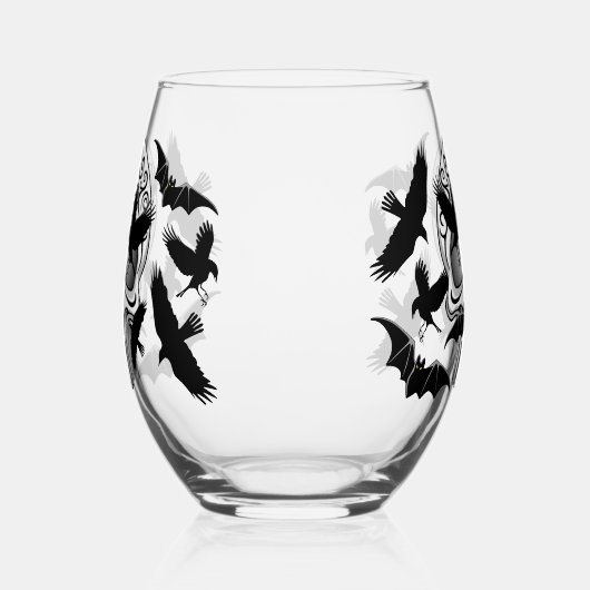 Verre À Vin Sans Pied Calaveras décoratives Halloween (Gauche)