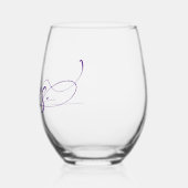 Verre À Vin Sans Pied Calligraphie manuscrite moderne Mme. (Gauche)