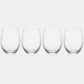 Verre À Vin Sans Pied Calligraphie moderne mariage intemporel (Gauche)