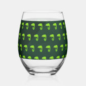 Verre À Vin Sans Pied Caméléon vert mignon (Verso)