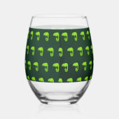 Verre À Vin Sans Pied Caméléon vert mignon (Droite)