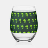 Verre À Vin Sans Pied Caméléon vert mignon (Gauche)