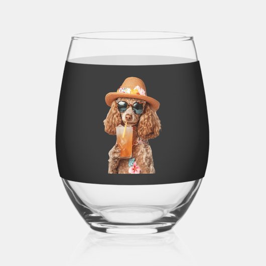 Verre À Vin Sans Pied Caniche (Recto)