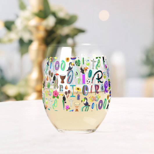 Verre À Vin Sans Pied Carnaval (Insitu (Mariage))