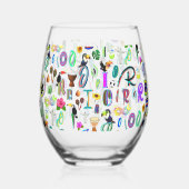 Verre À Vin Sans Pied Carnaval (Recto)