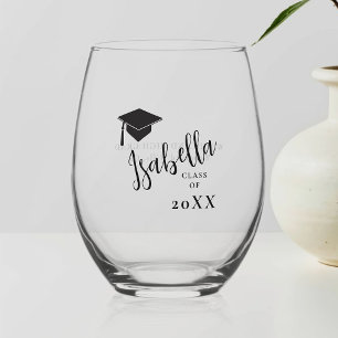 Verre À Vin Sans Pied Casquette de diplôme Calligraphie lunaire Personna