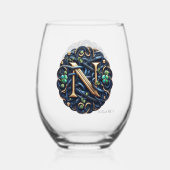 Verre À Vin Sans Pied Celtic Monogram Wine Glass Set (Recto)
