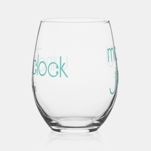 Verre À Vin Sans Pied C'est drôle, c'est Wine O'clock (Gauche)