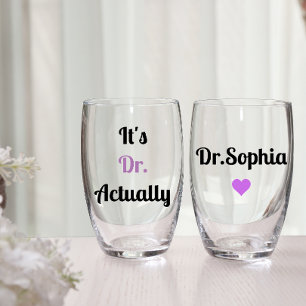 Verre À Vin Sans Pied C'est le Dr. En fait Moderne de doctorat Purple Lo
