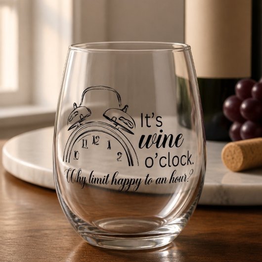 Verre À Vin Sans Pied C'est l'heure du vin