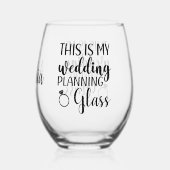 Verre À Vin Sans Pied C'est ma future mariée de planification de mariage (Verso)
