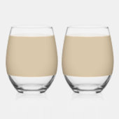 Verre À Vin Sans Pied Champagne Beige  (Verso)