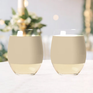 Verre À Vin Sans Pied Champagne Beige 