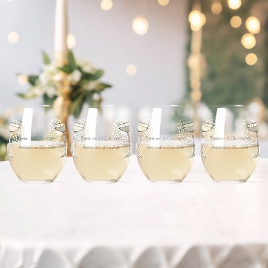 Verre À Vin Sans Pied Champagne Design Wedding (Insitu (Mariage))