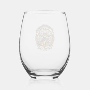 Verre À Vin Sans Pied Chat à ressort Chat Steampunk Vintage Art Vector S
