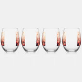 Verre À Vin Sans Pied Chat abyssinien avec Rose - Saint Valentin (Droite)