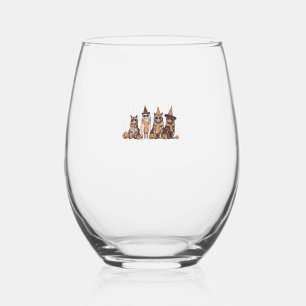 Verre À Vin Sans Pied Chat Mignon Halloween Kitty Animal De Compagnie D'