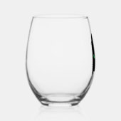 Verre À Vin Sans Pied chat noir aux yeux verts (Droite)