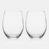 Verre À Vin Sans Pied CHEERS Mariage DATE Couple NOMS Moderne Minimalist (Droite)