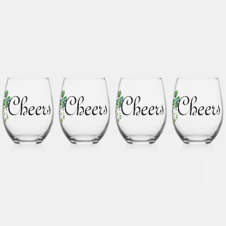 Verre À Vin Sans Pied ☘️ Cheers St. Patrick’s Day Clover