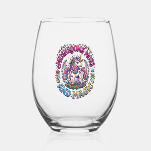 Verre À Vin Sans Pied Chemise commerciale Licorne Champignons Mousse et