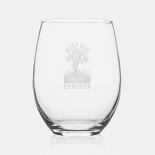 Verre À Vin Sans Pied Chemise d'arbre d'Halloween Graphique de citrouill