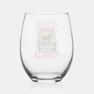 Verre À Vin Sans Pied Chemise de chien vintage pour amateur de chien de