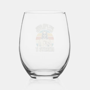 Verre À Vin Sans Pied Chemise de conception de gravure vintage de café J