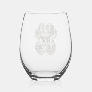 Verre À Vin Sans Pied Chemise de maman vache Gravure vintage Tournesol W