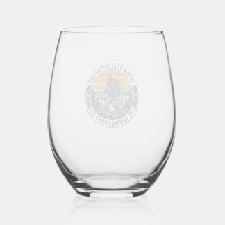 Verre À Vin Sans Pied Chemise de Papa Bigfoot Fête des Pères Drôle Légen