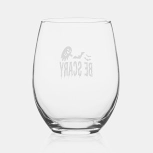 Verre À Vin Sans Pied Chemise Halloween Chauve-Souris Fantôme Vintage Ef
