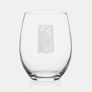 Verre À Vin Sans Pied Chemise vectorielle de figure religieuse priant vi