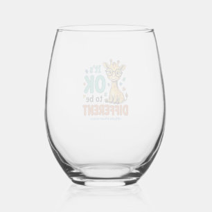 Verre À Vin Sans Pied Chemise vintage girafe différente de sensibilisati
