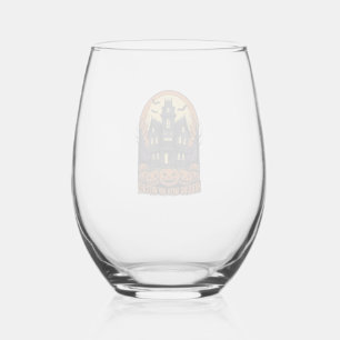 Verre À Vin Sans Pied Chemises Maison Hantée Halloween Amis Sorcières_1