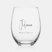 Verre À Vin Sans Pied Chic Bridesmaid (Recto)