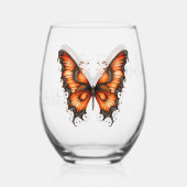 Verre À Vin Sans Pied Chic Steampunk Papillon industriel victorien (Verso)
