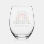 Verre À Vin Sans Pied Chicago Sunset Customized Trip Souvenir (Verso)
