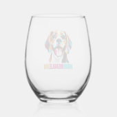 Verre À Vin Sans Pied Chien Beagle de l'état d'esprit (Verso)